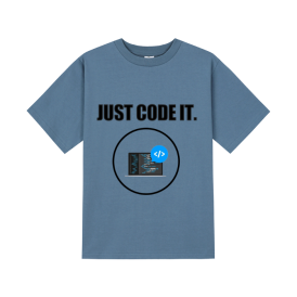 반팔티셔츠16수(네이비) 앞면 프린팅