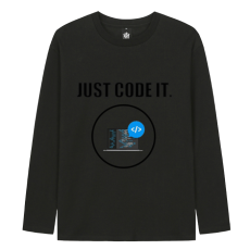 긴팔티셔츠(블랙) 앞면 프린팅