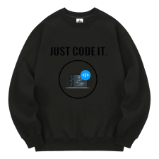 맨투맨(블랙) 앞면 프린팅	