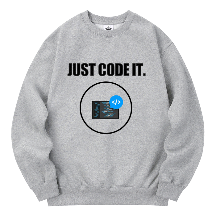 맨투맨(그레이) 앞면 프린팅	