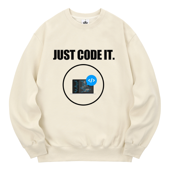 맨투맨(크림) 앞면 프린팅	