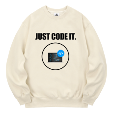 맨투맨(크림) 앞면 프린팅	