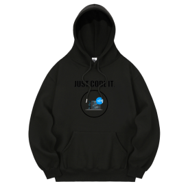 후드(블랙) 앞면 프린팅