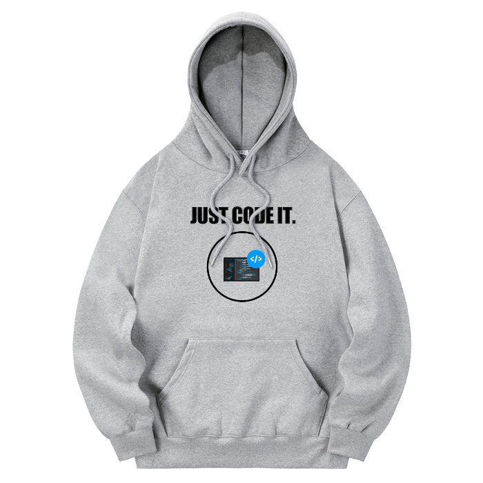 후드(그레이) 앞면 프린팅