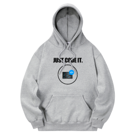 후드(그레이) 앞면 프린팅