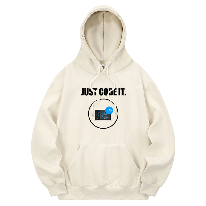 후드(크림) 앞면 프린팅