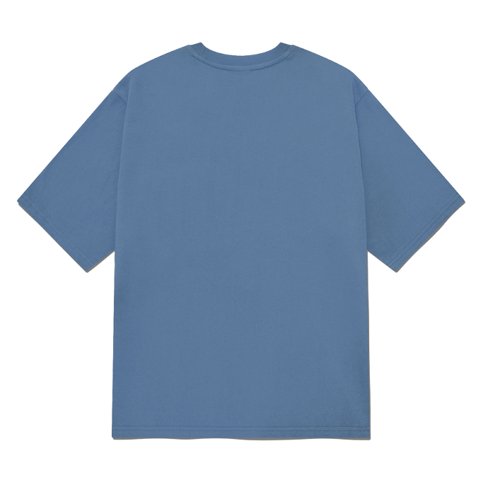 반팔티셔츠 20수(블루) 앞면 프린팅