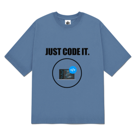 반팔티셔츠 20수(블루) 앞면 프린팅