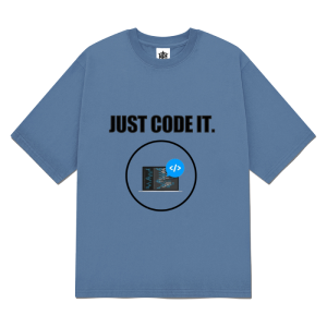 반팔티셔츠 20수(블루) 앞면 프린팅