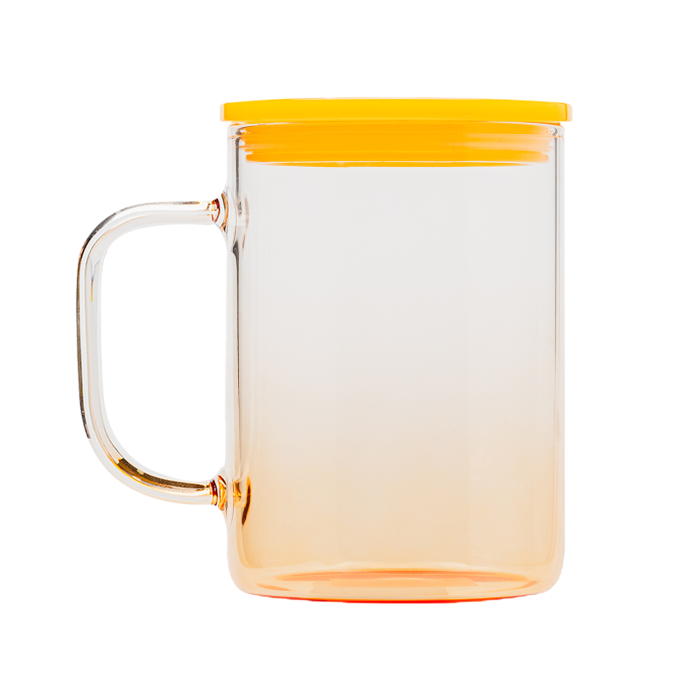15온스 컬러 유리컵 (오렌지)
