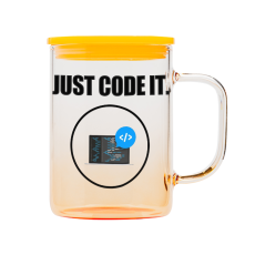 15온스 컬러 유리컵 (오렌지)