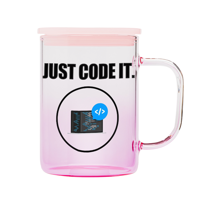 15온스 컬러 유리컵 (핑크)