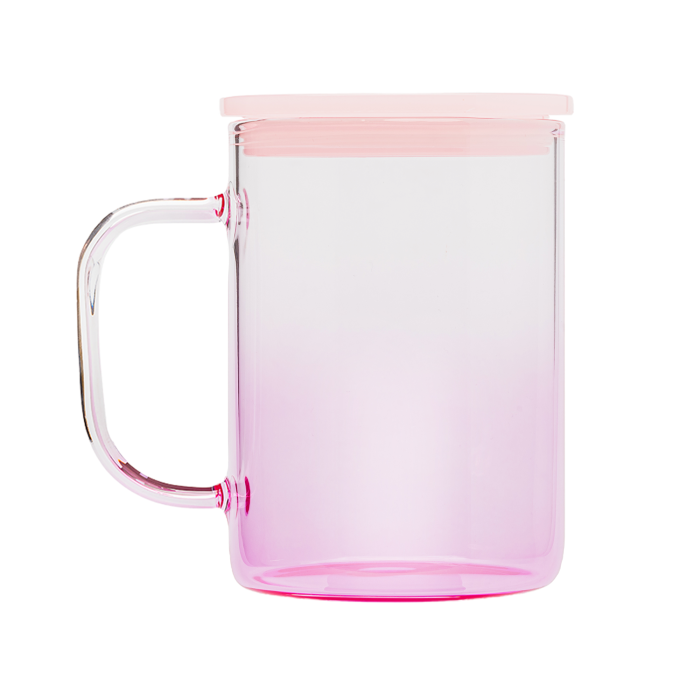 15온스 컬러 유리컵 (핑크)