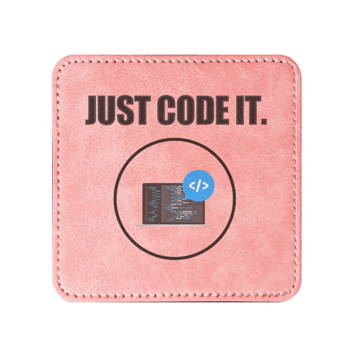 가죽 코스터 (핑크)